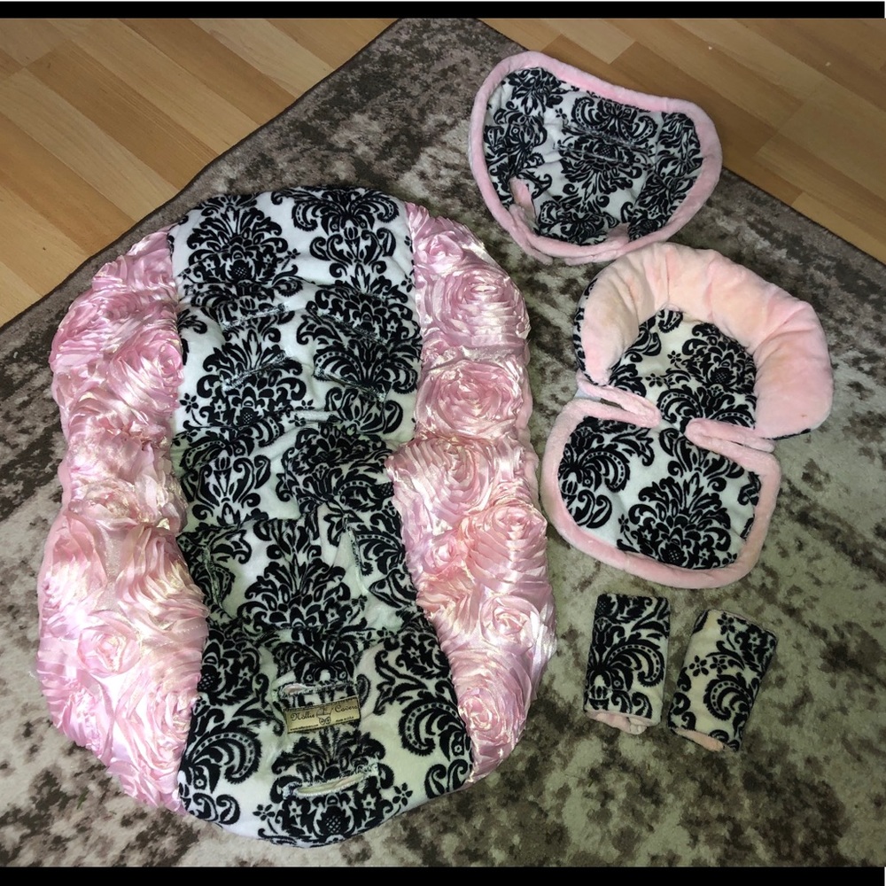 Nollie Covers baby girl car seat cover set-$300